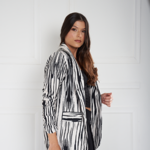 BLAZER RAYAS NEGRO Y BLANCO